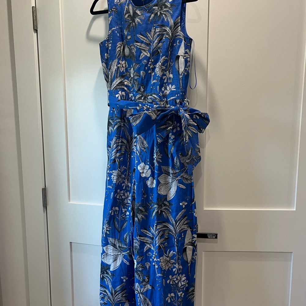 J. Crew Floral Blue Sleeveless Maxi Dress - Picture 2 of 15